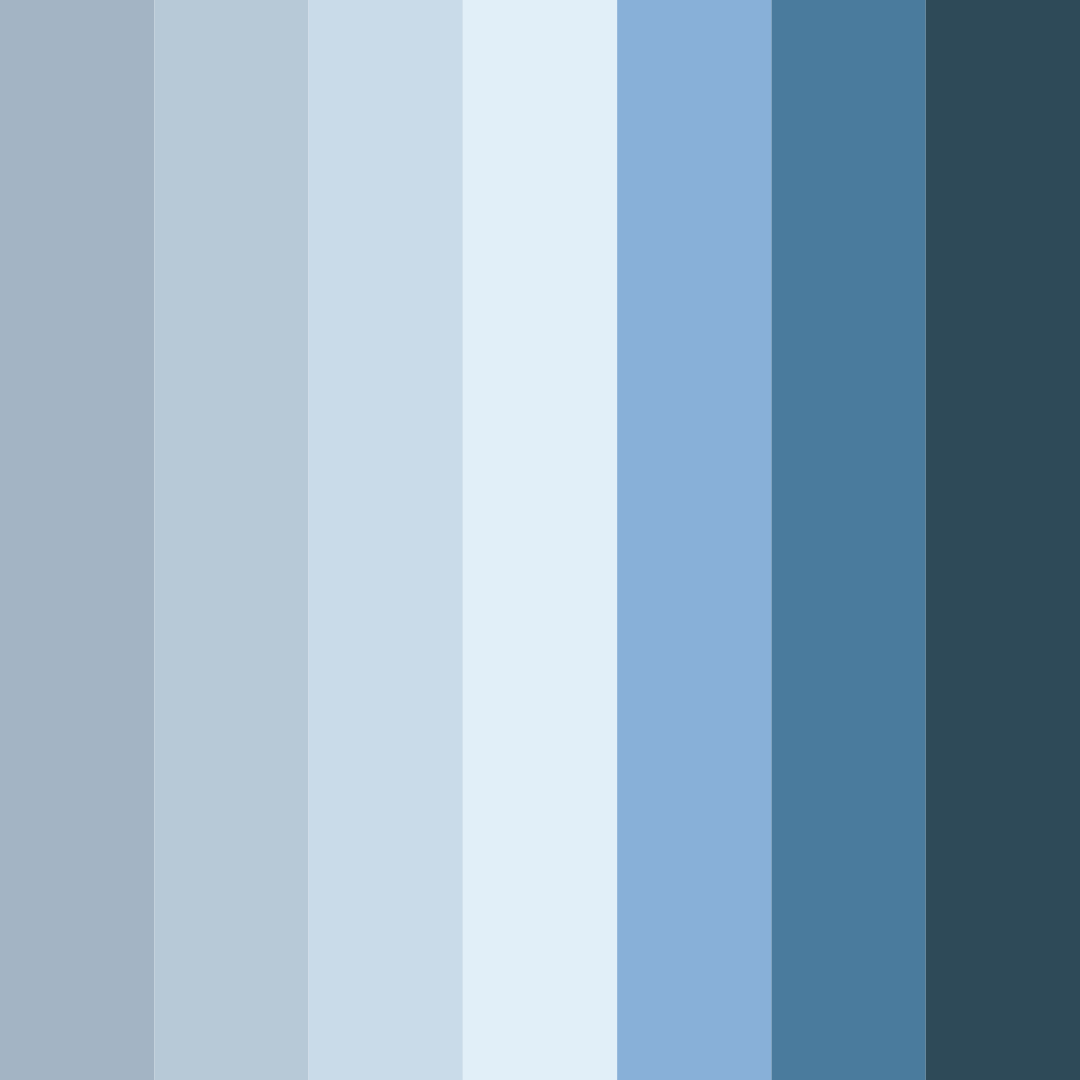 Download blue grey shades color palette PNG image (square)