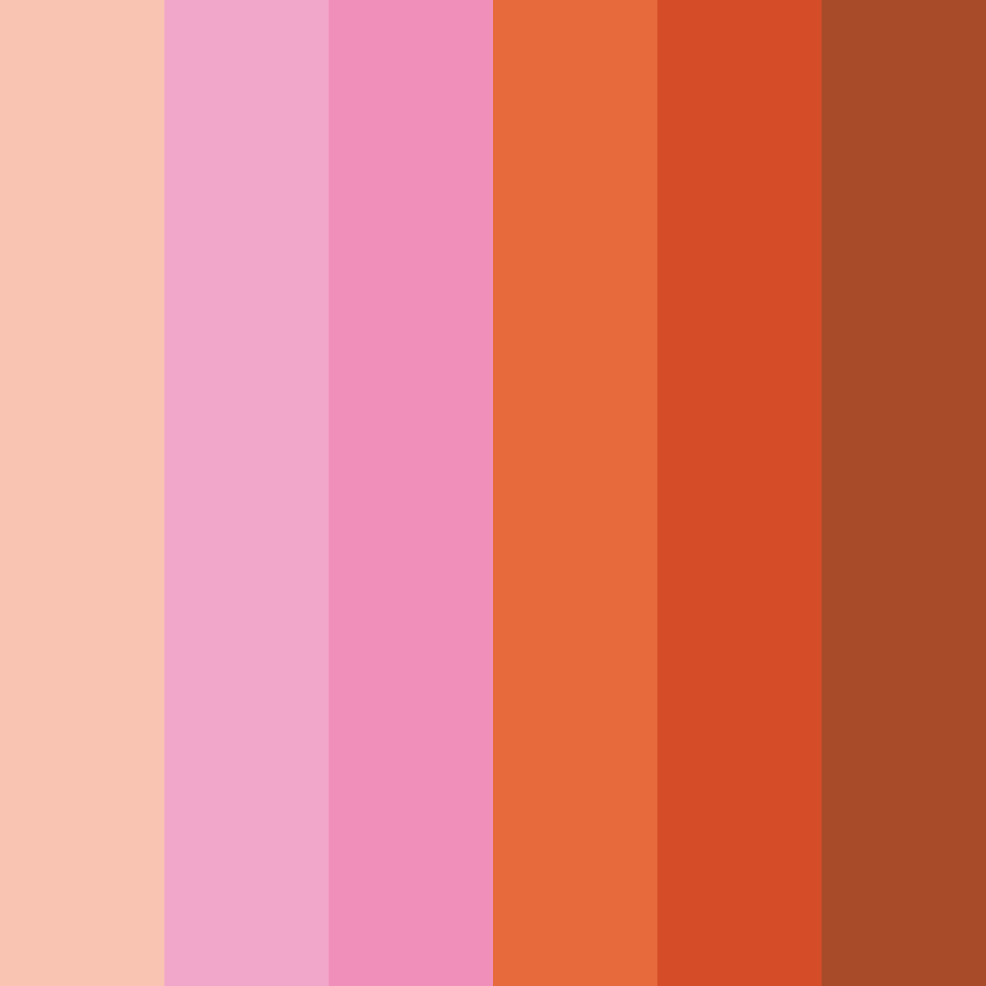 Download sunset blossom color palette PNG image (square)