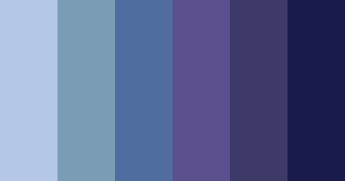 Download shades of blue and purple color palette PNG image (landscape)