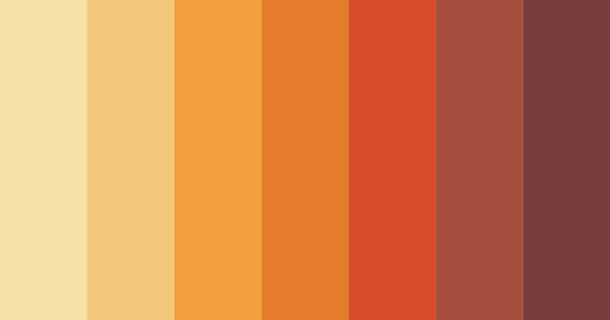 Download autumn ember glow color palette PNG image (landscape)