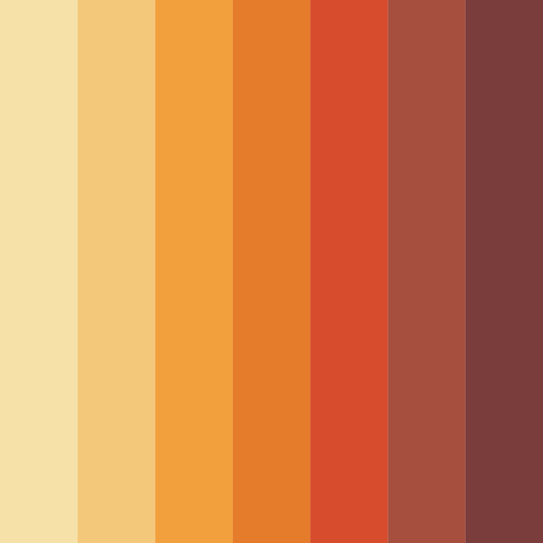 Download autumn ember glow color palette PNG image (square)