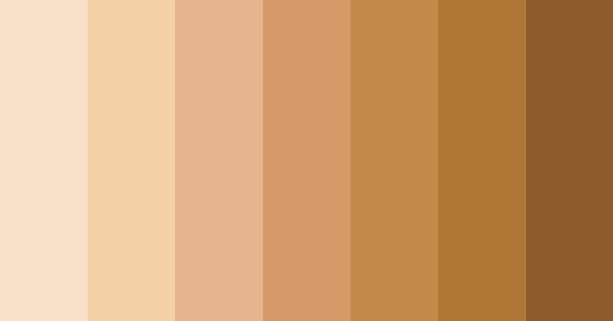 Download shades of peach color palette PNG image (landscape)