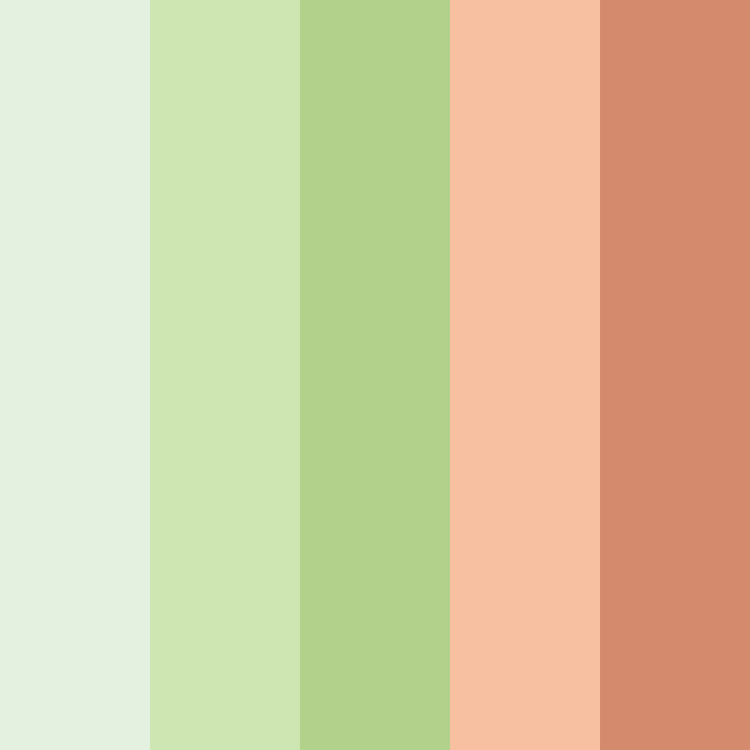 Download peachy moss serenade color palette PNG image (square)