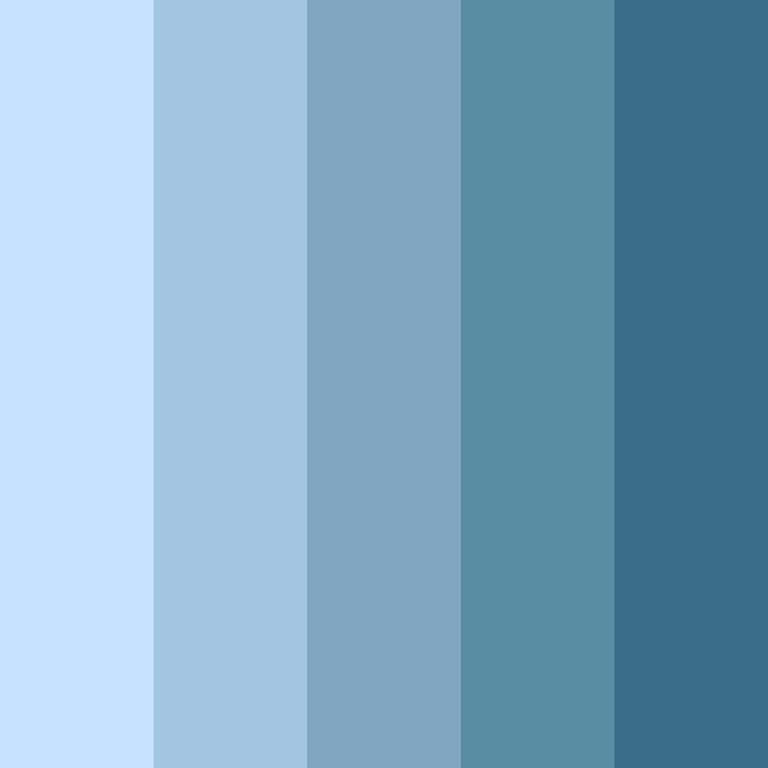 Download serene sky blues color palette PNG image (square)