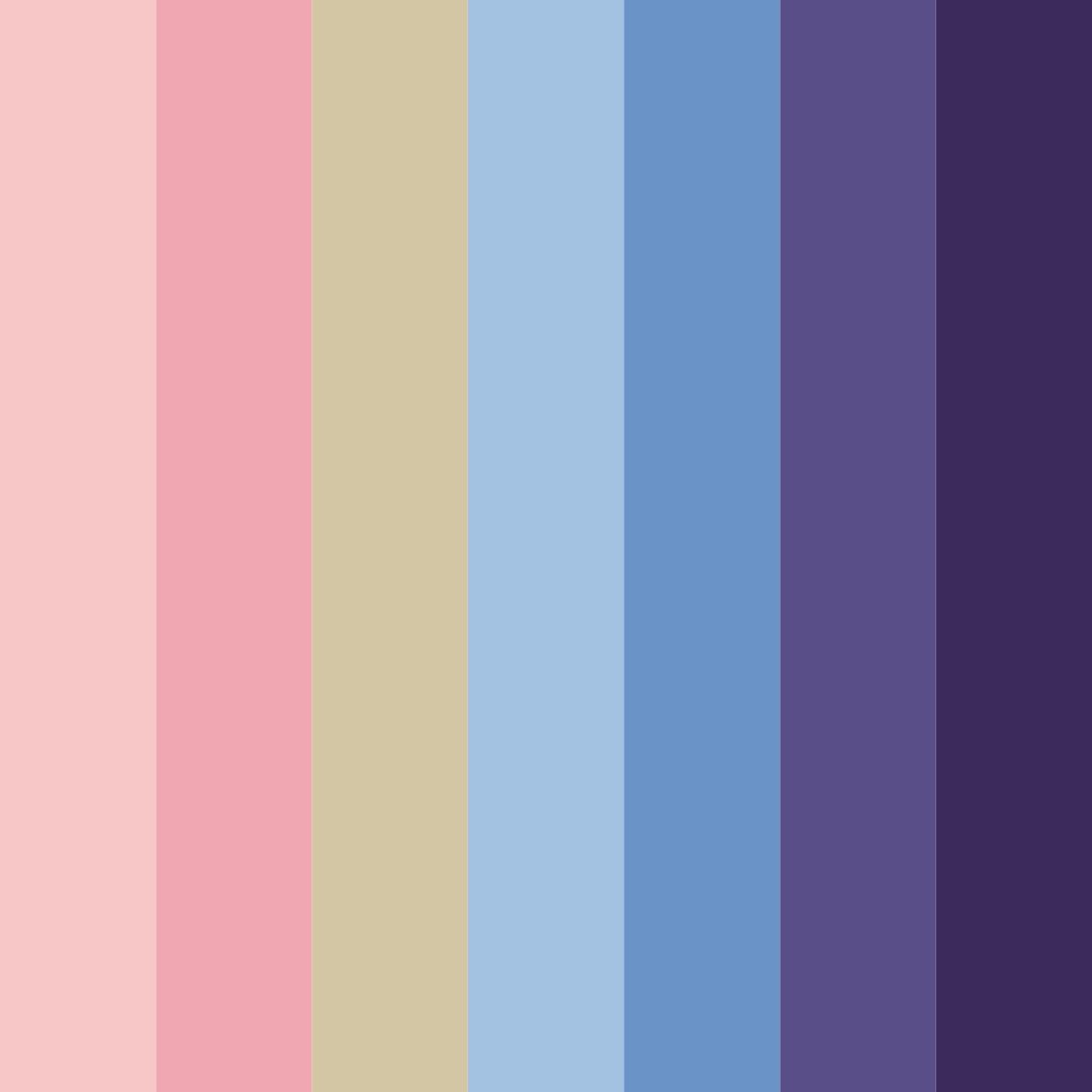 Download shades of pink and blue color palette PNG image (square)