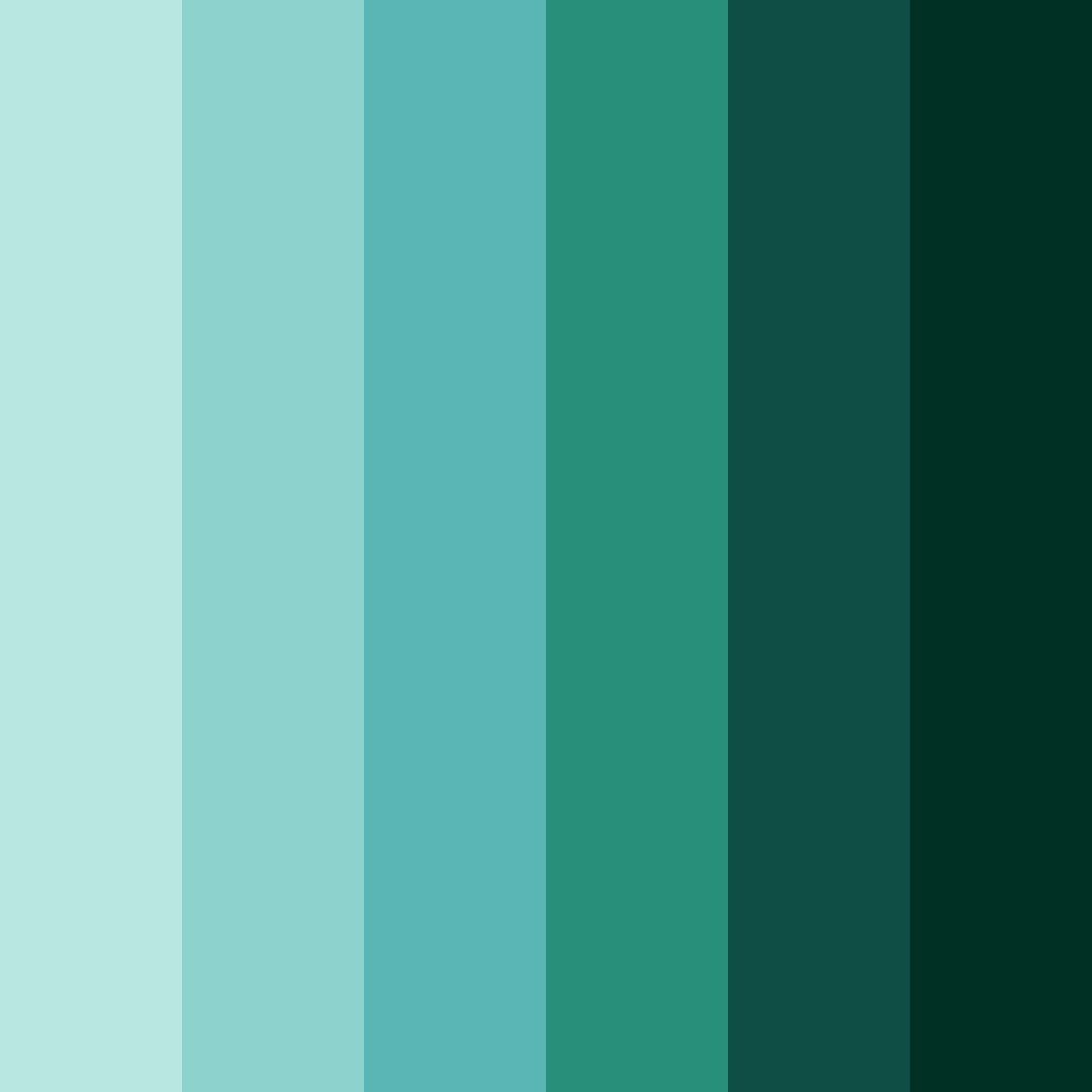 Download emerald tide color palette PNG image (square)