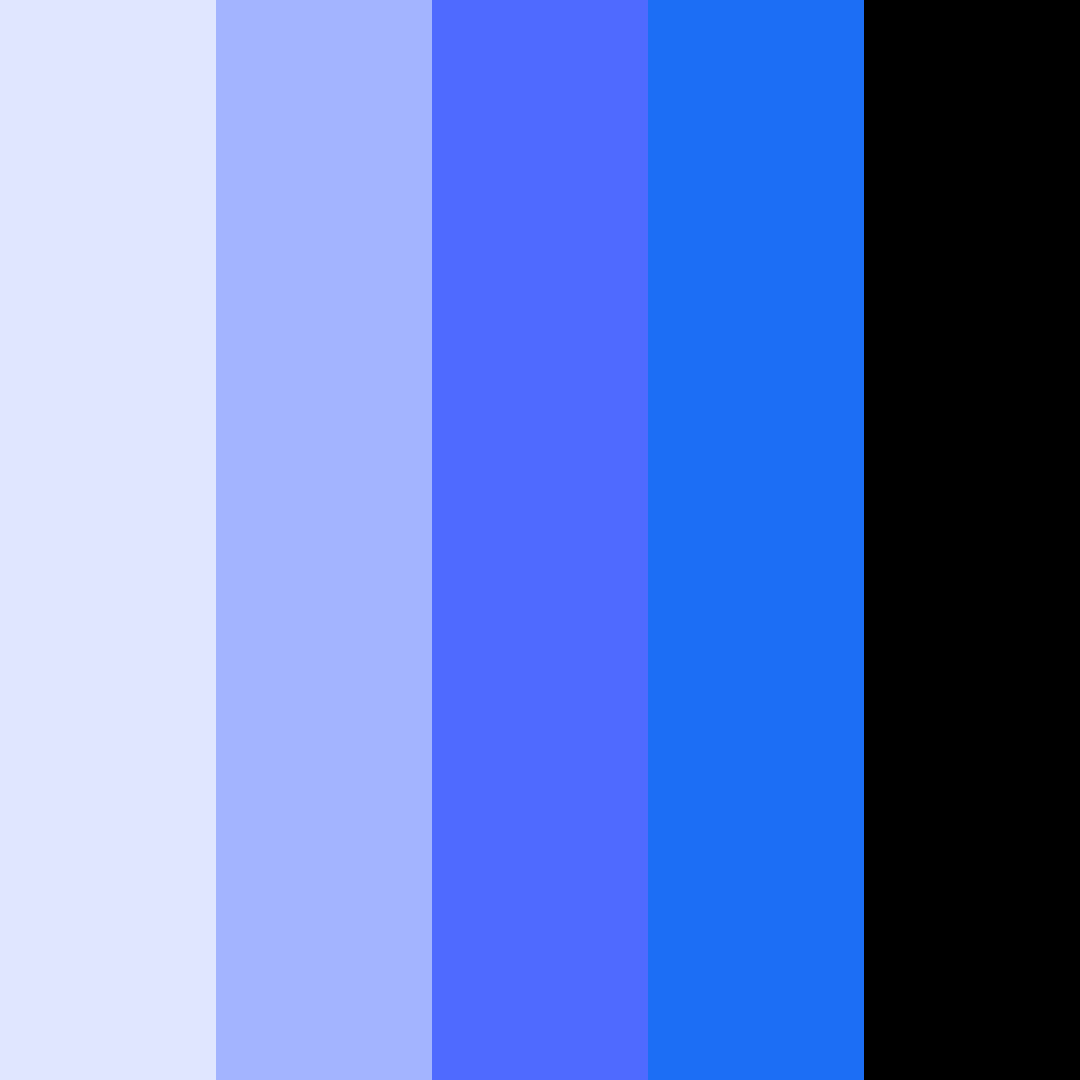 Download blue shades color palette PNG image (square)