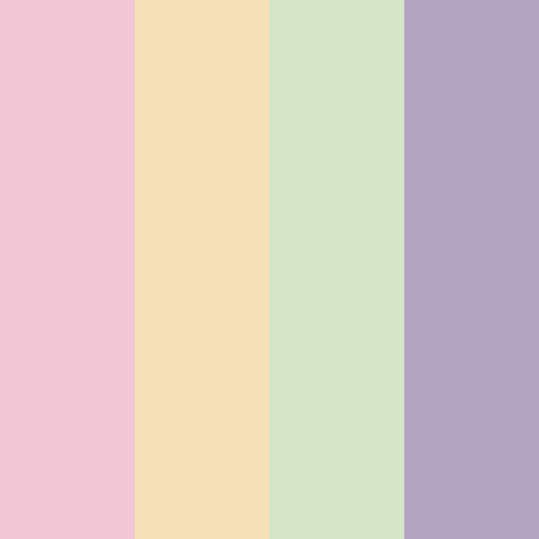 Download whimsical serenity color palette PNG image (square)