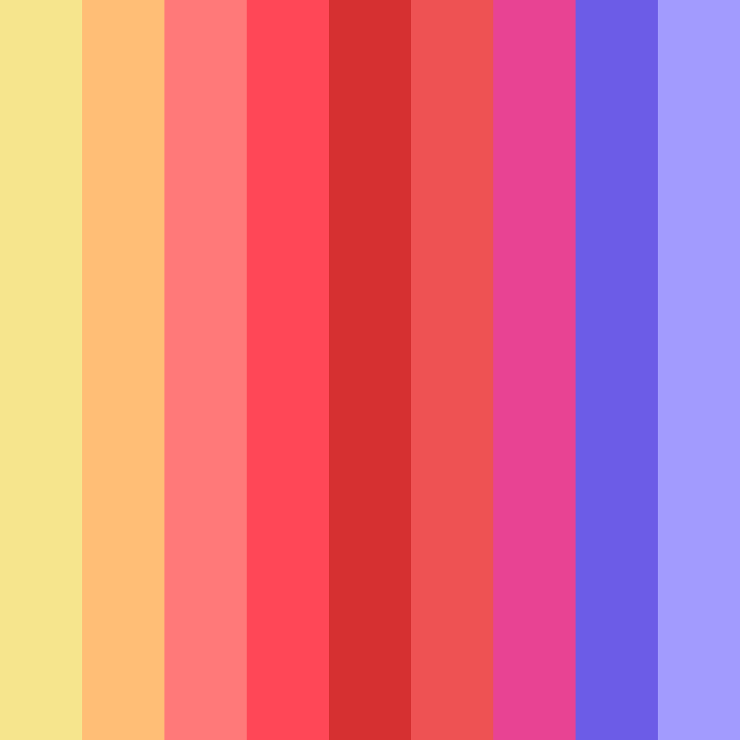 Download vibrant dreamscape color palette PNG image (square)
