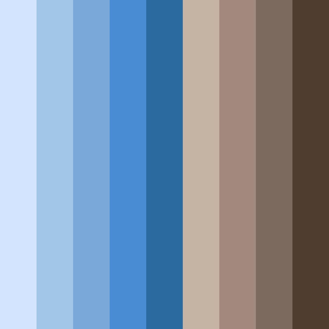 Download blue earthtones color palette PNG image (square)