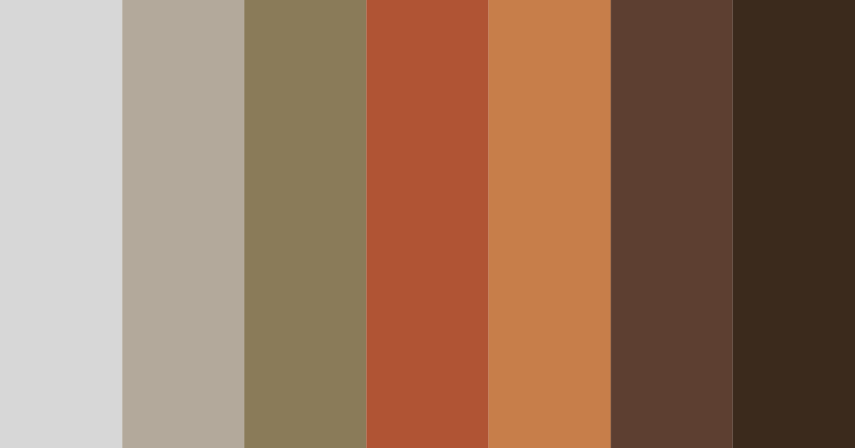 Download shades of brown color palette PNG image (landscape)