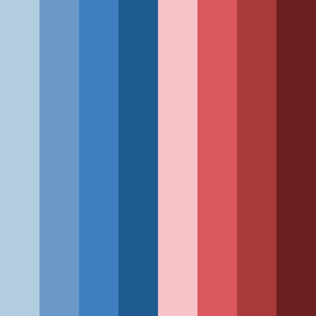 Download royal blue & red harmony color palette PNG image (square)