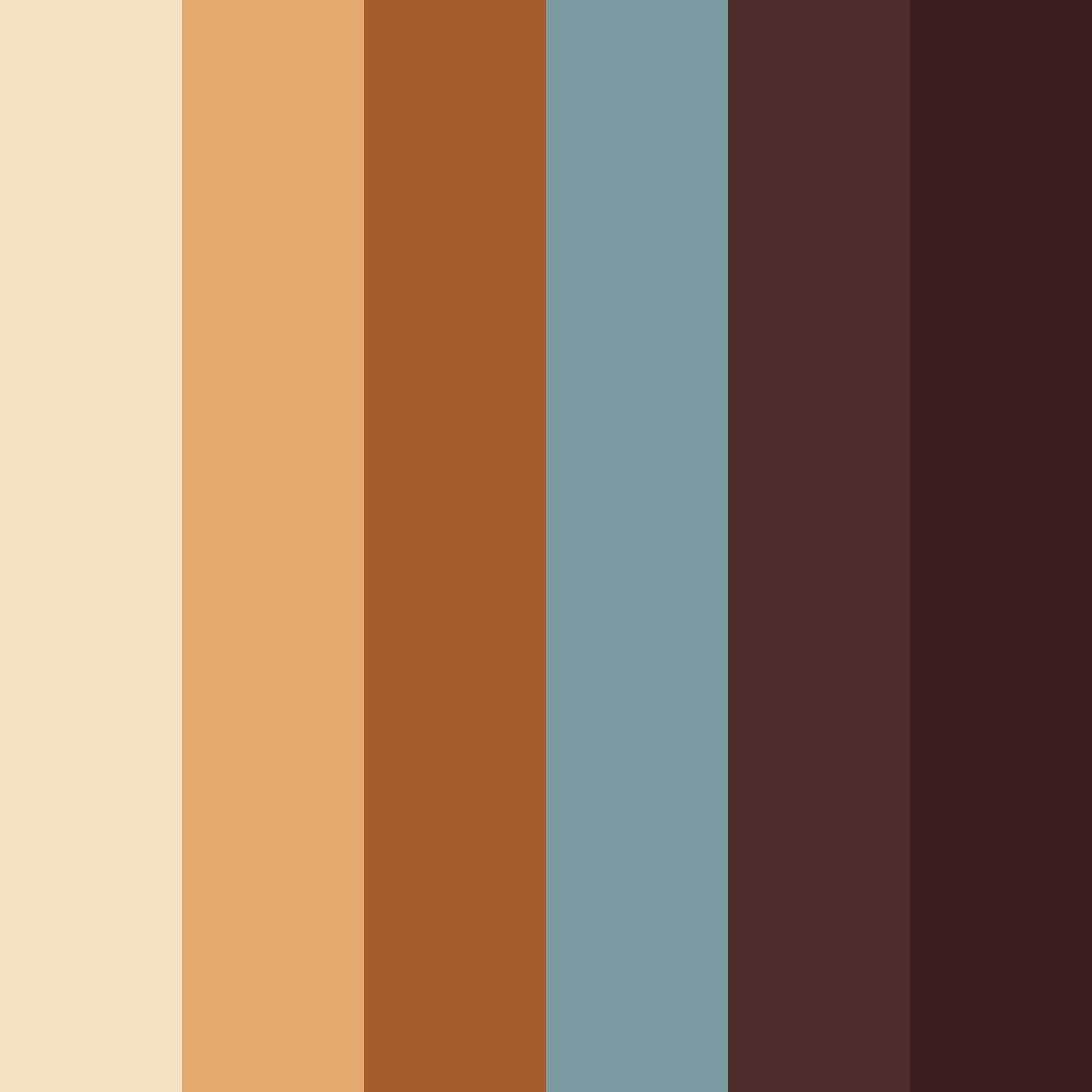 Download shades of green and brown color palette PNG image (square)