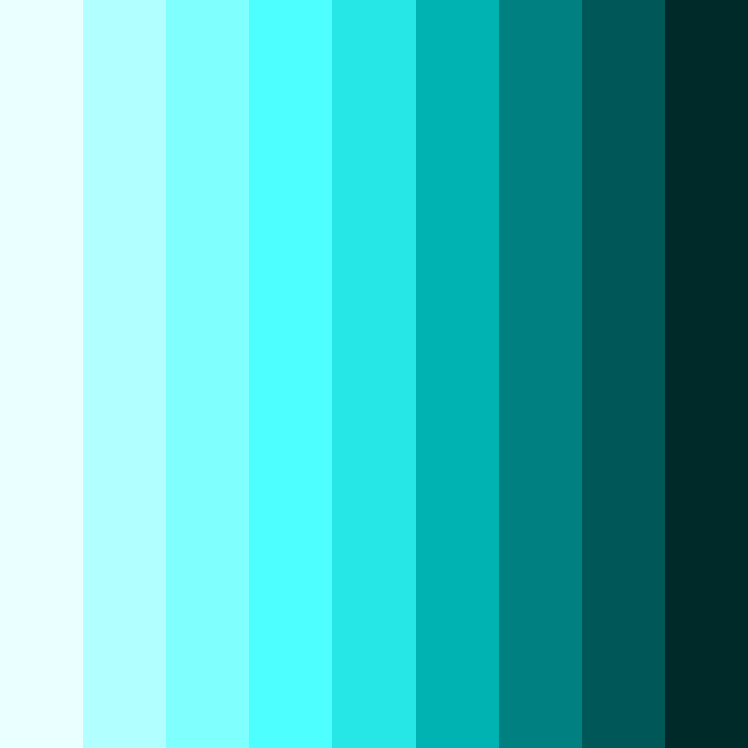 Download teal fluor color palette PNG image (square)