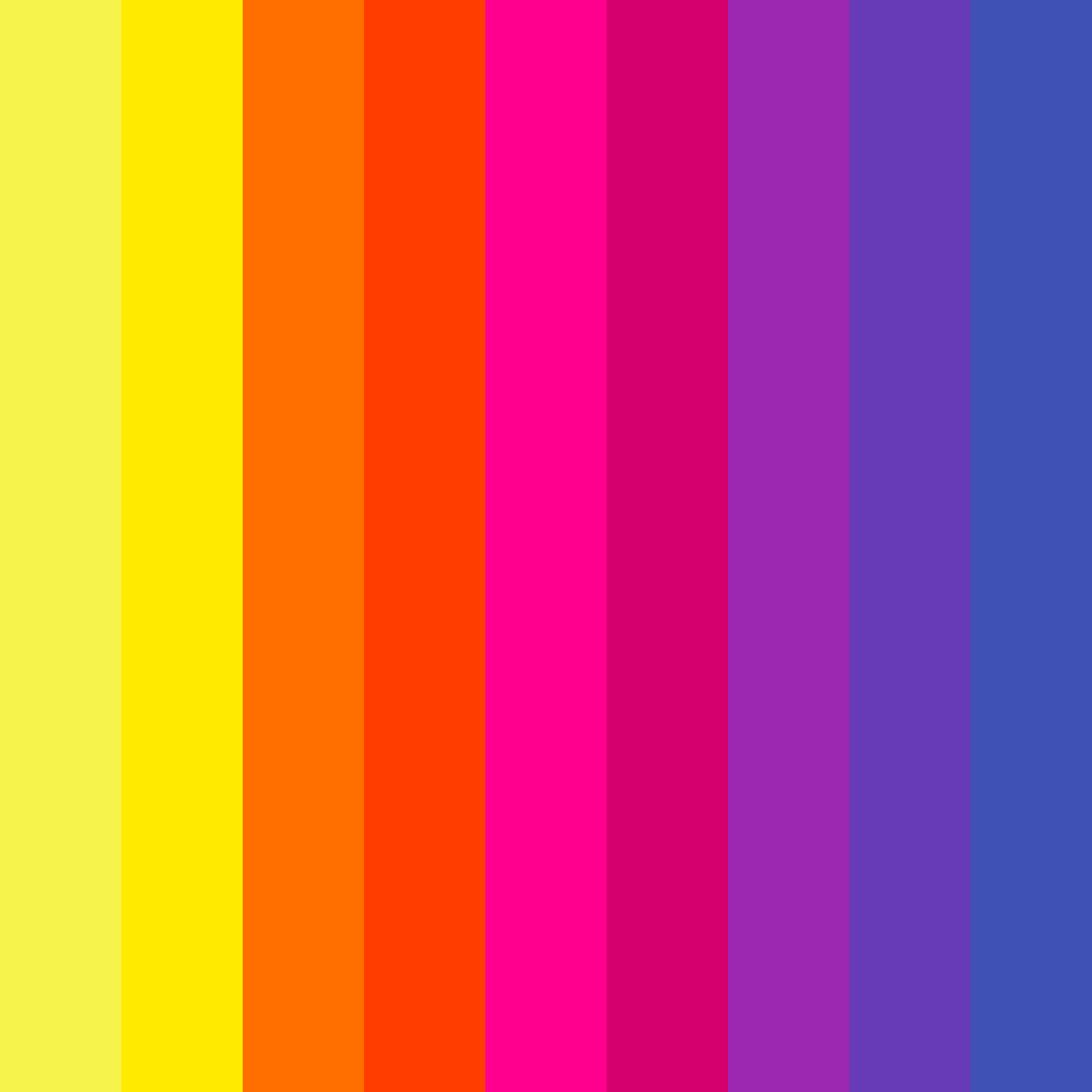 Download neon spectrum vibes color palette PNG image (square)