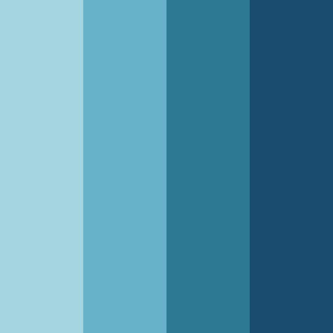 Download blue ocean color palette PNG image (square)