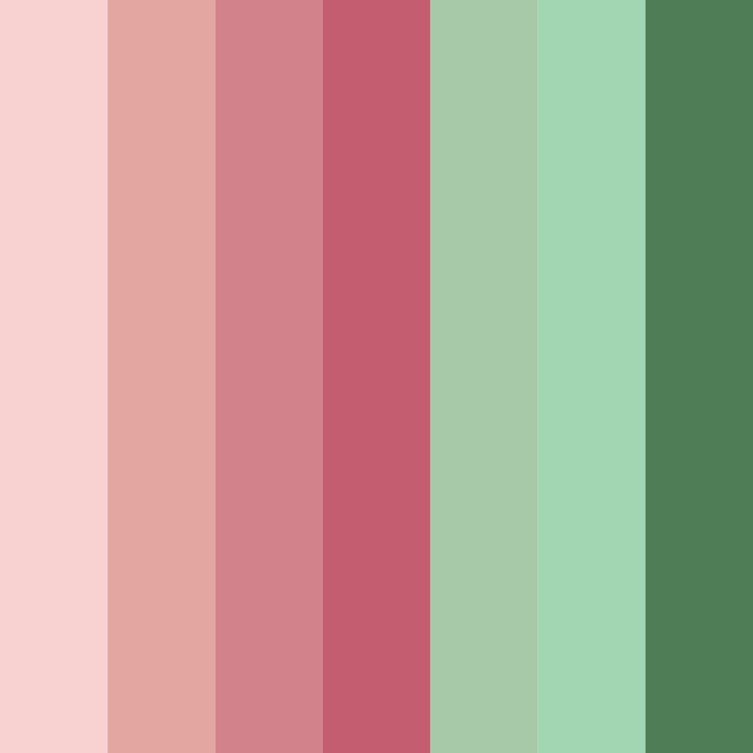 Download antique rose and green charm color palette PNG image (square)