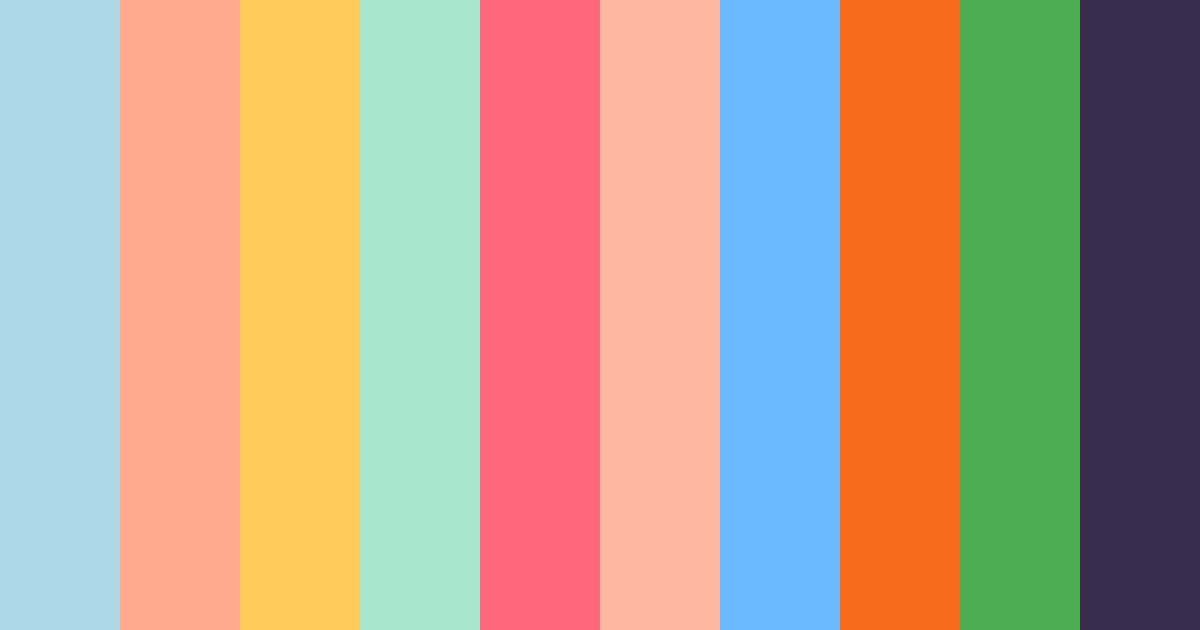 Download vibrant harmony color palette PNG image (landscape)