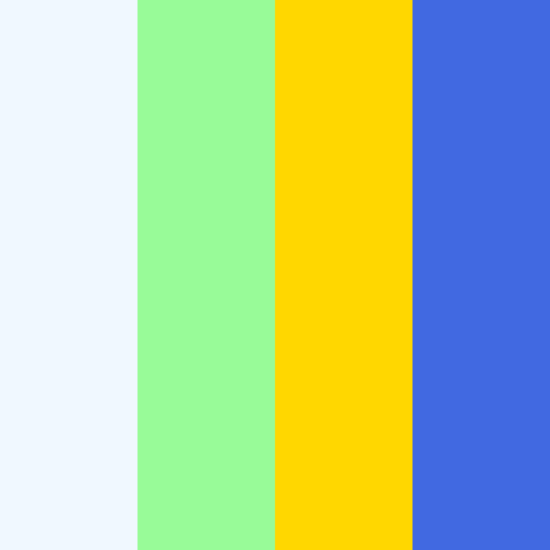 Download royal blue spring color palette PNG image (square)