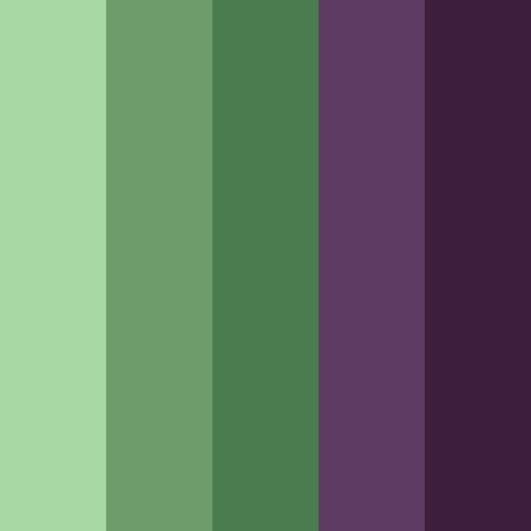 Download shades of green and plum color palette PNG image (square)