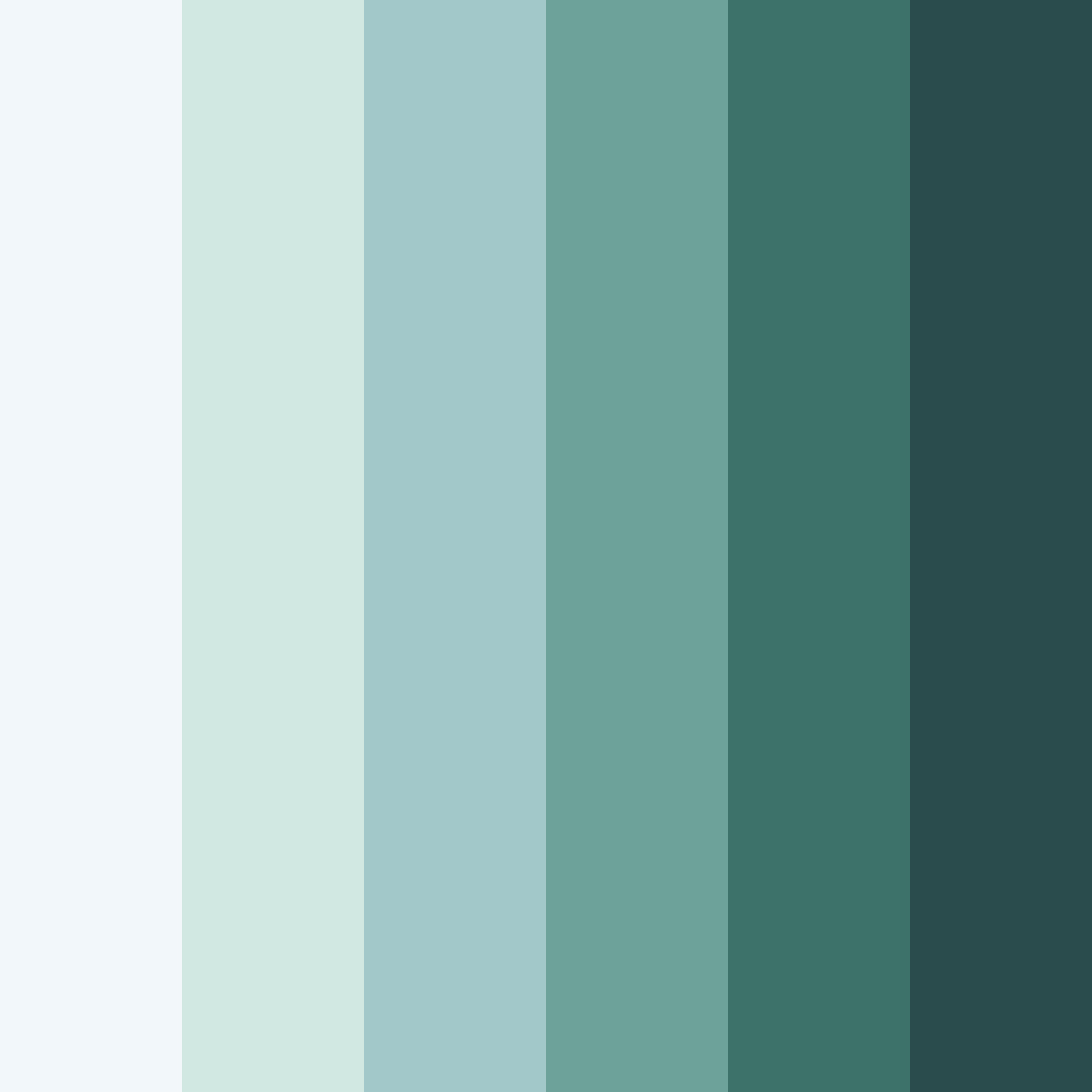 Download tranquil teal tones color palette PNG image (square)