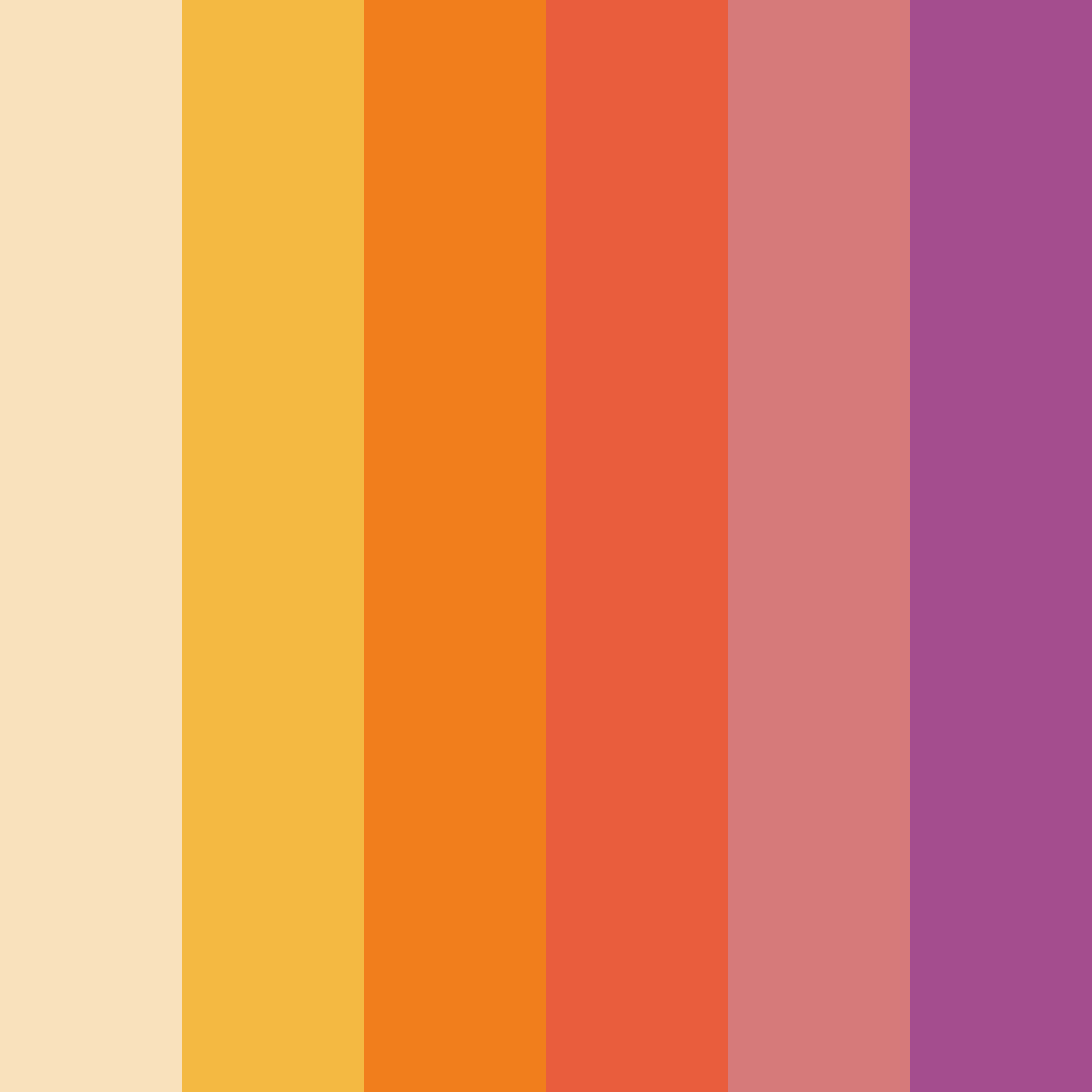 Download colorful orange color palette PNG image (square)