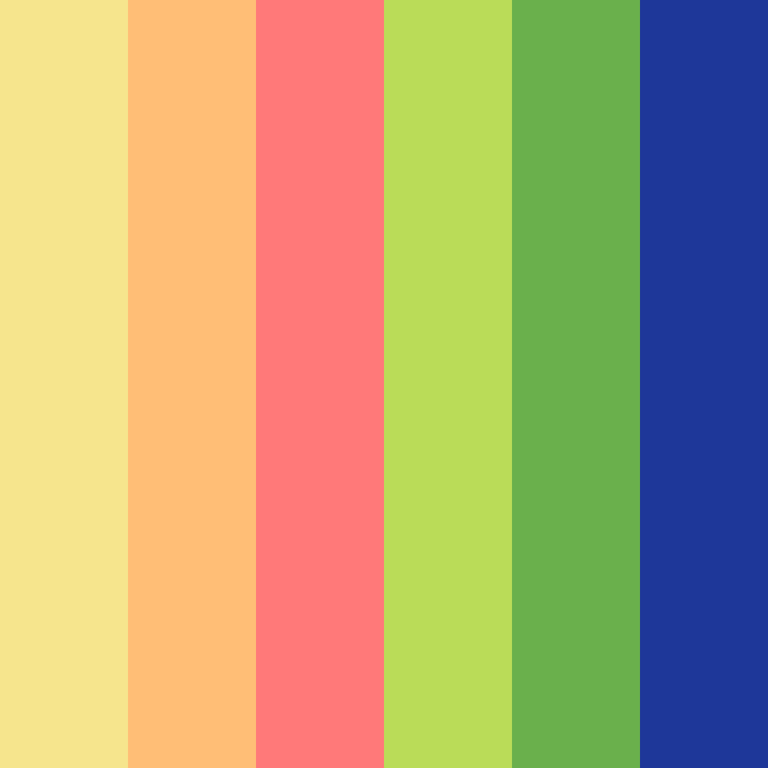 Download swedish sunshine serenade color palette PNG image (square)