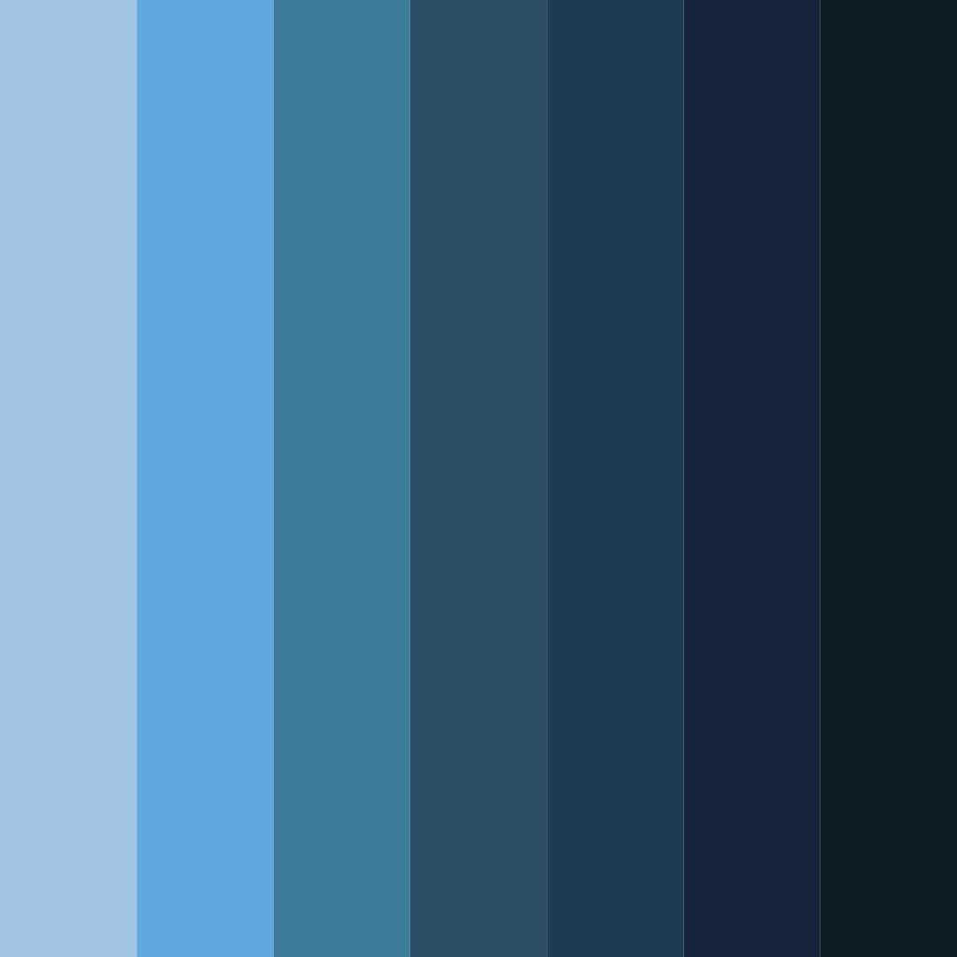 Download midnight blue shades color palette PNG image (square)