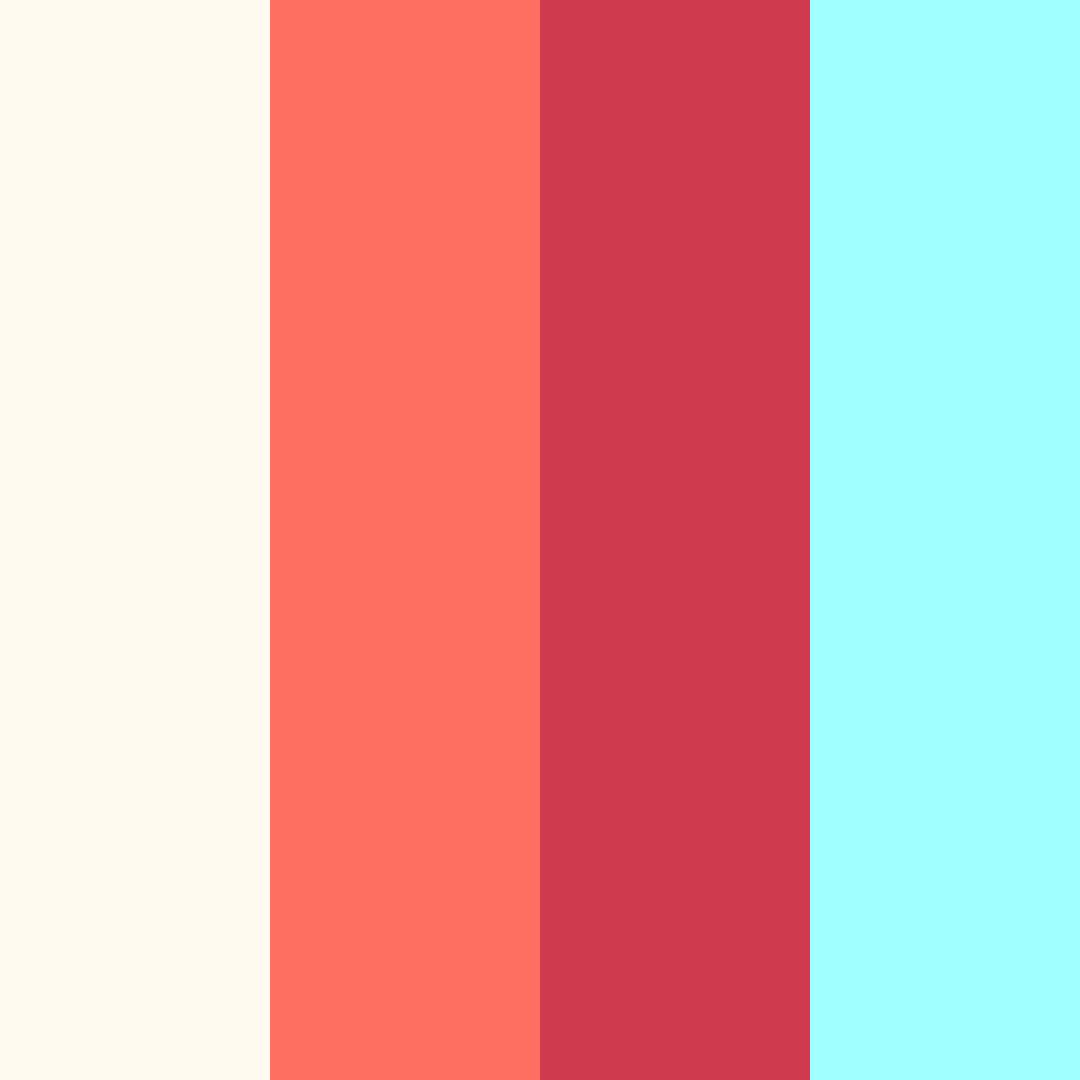 Download coral breeze color palette PNG image (square)