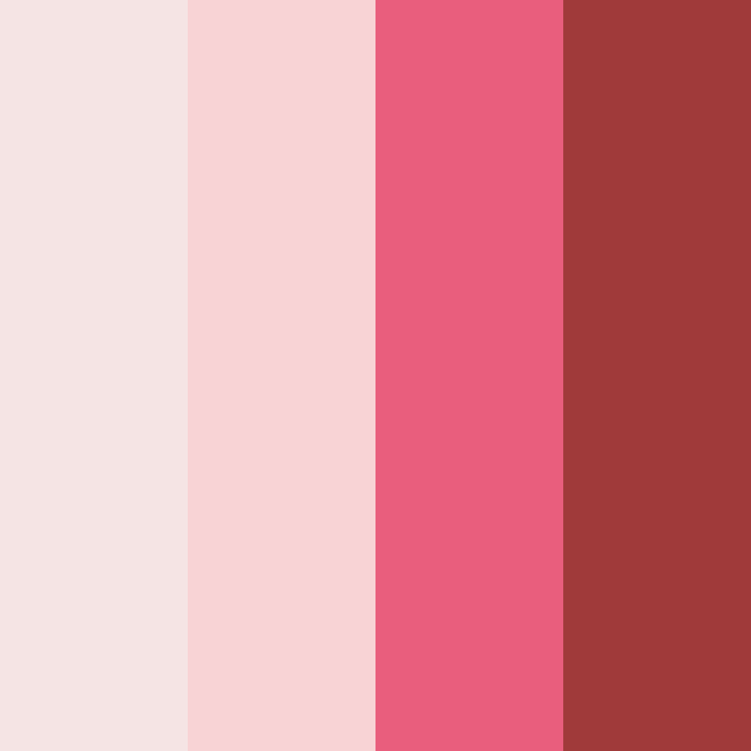 Download blushing blooms color palette PNG image (square)
