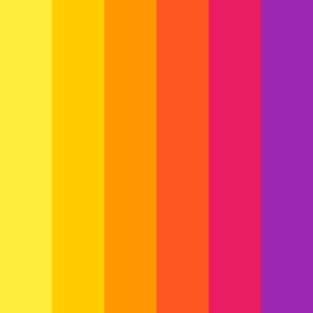 Download sunset symphony color palette PNG image (square)