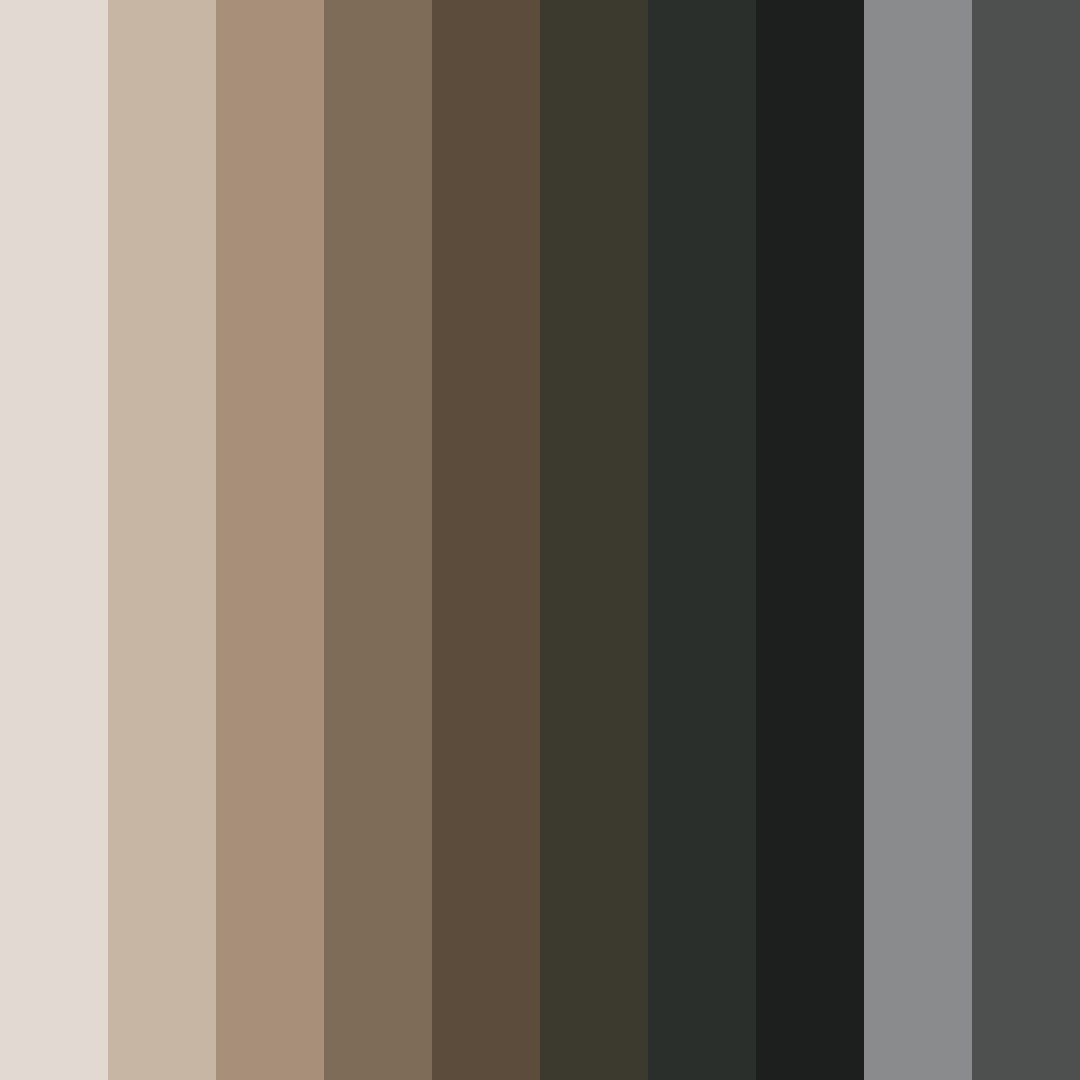 Download shades of brown color palette PNG image (square)