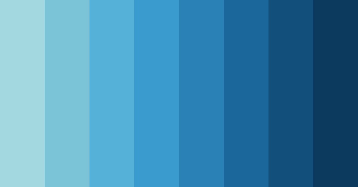 Download shades of celeste color palette PNG image (landscape)