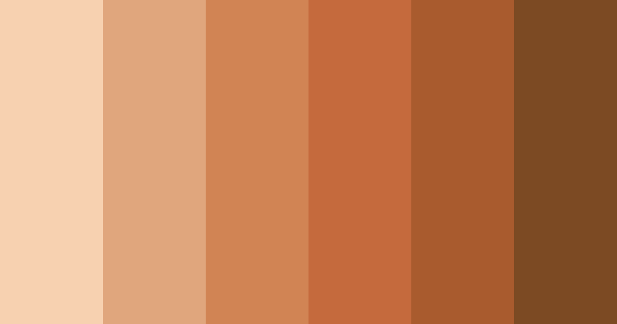 Download ginger spice medley color palette PNG image (landscape)