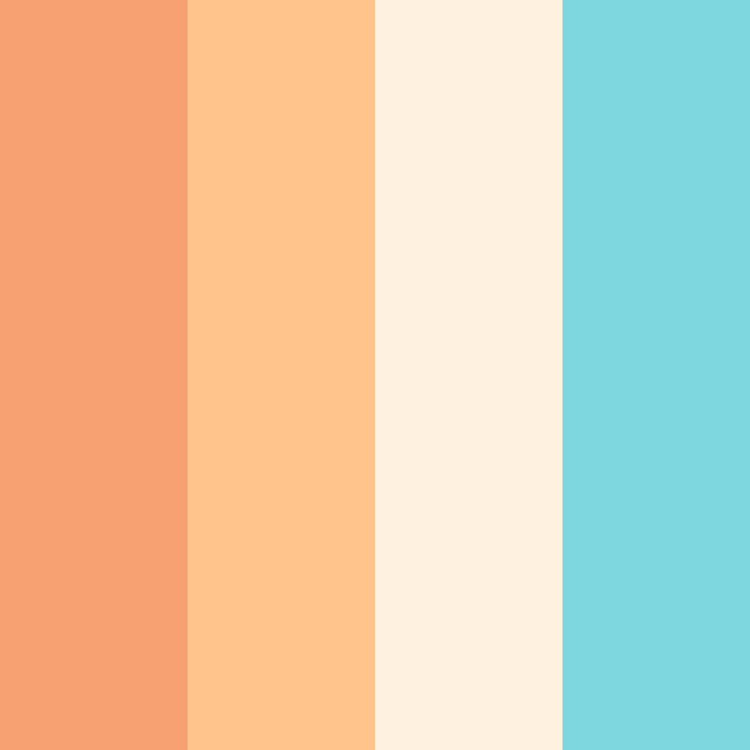 Download sunset breeze color palette PNG image (square)