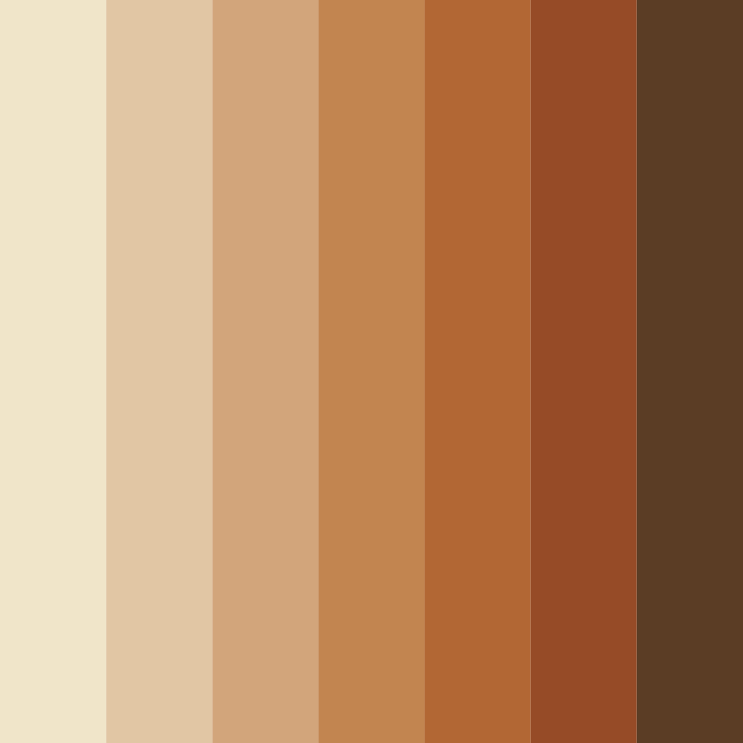 Download shades of brown color palette PNG image (square)