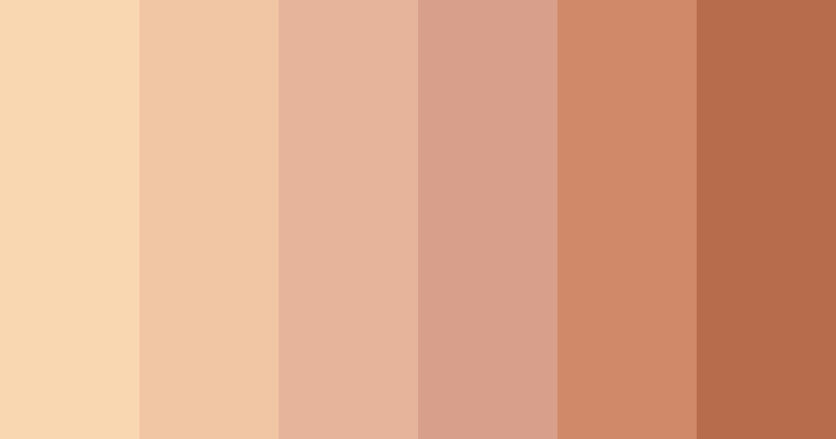 Download warm skin tones color palette PNG image (landscape)
