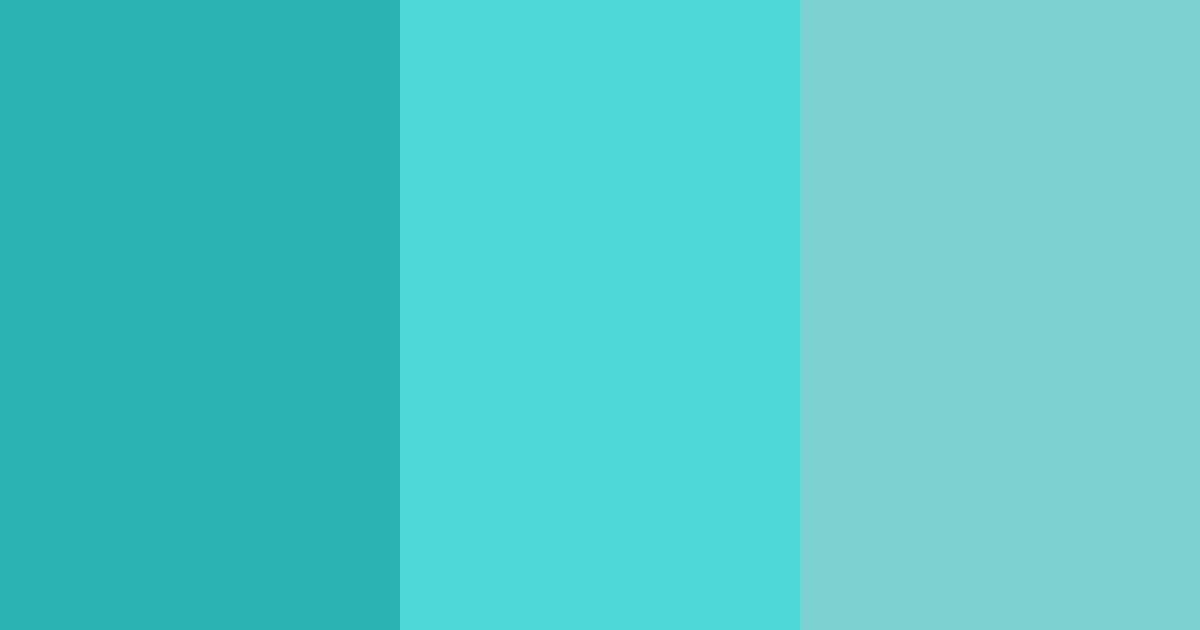 Download tropical teal symphony color palette PNG image (landscape)
