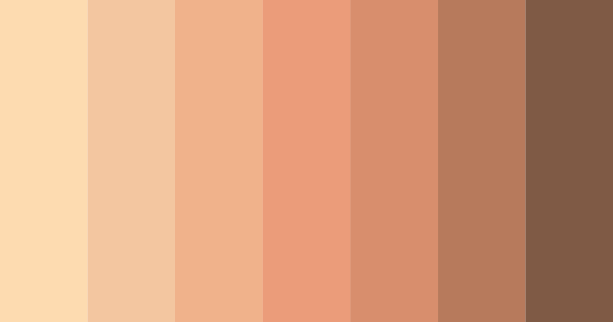Download skin tones color palette PNG image (landscape)
