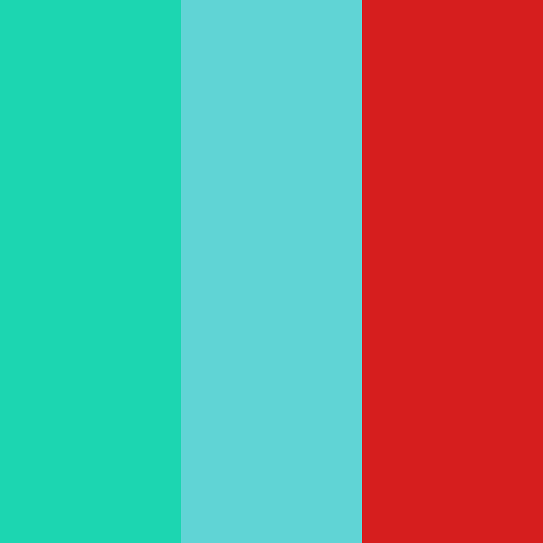 Download teal and red harmony color palette PNG image (square)