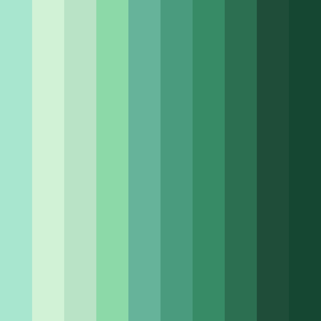 Download shades of forest green color palette PNG image (square)