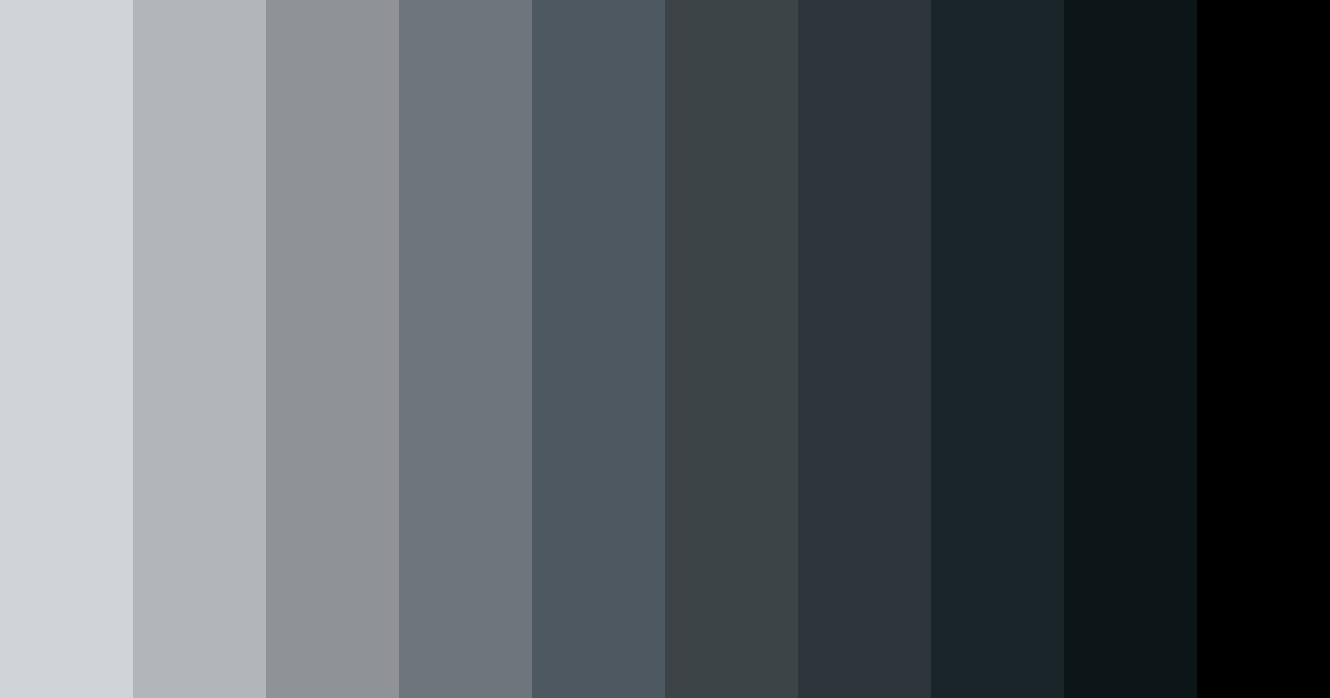 Download shades of charcoal color palette PNG image (landscape)