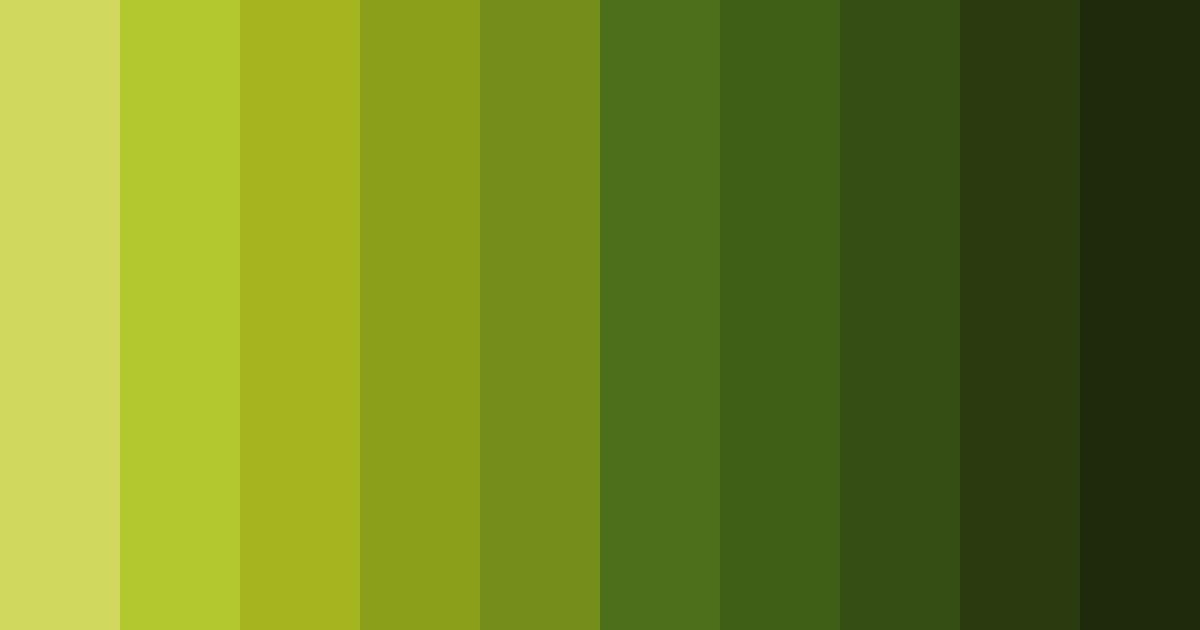 Download shades of green color palette PNG image (landscape)