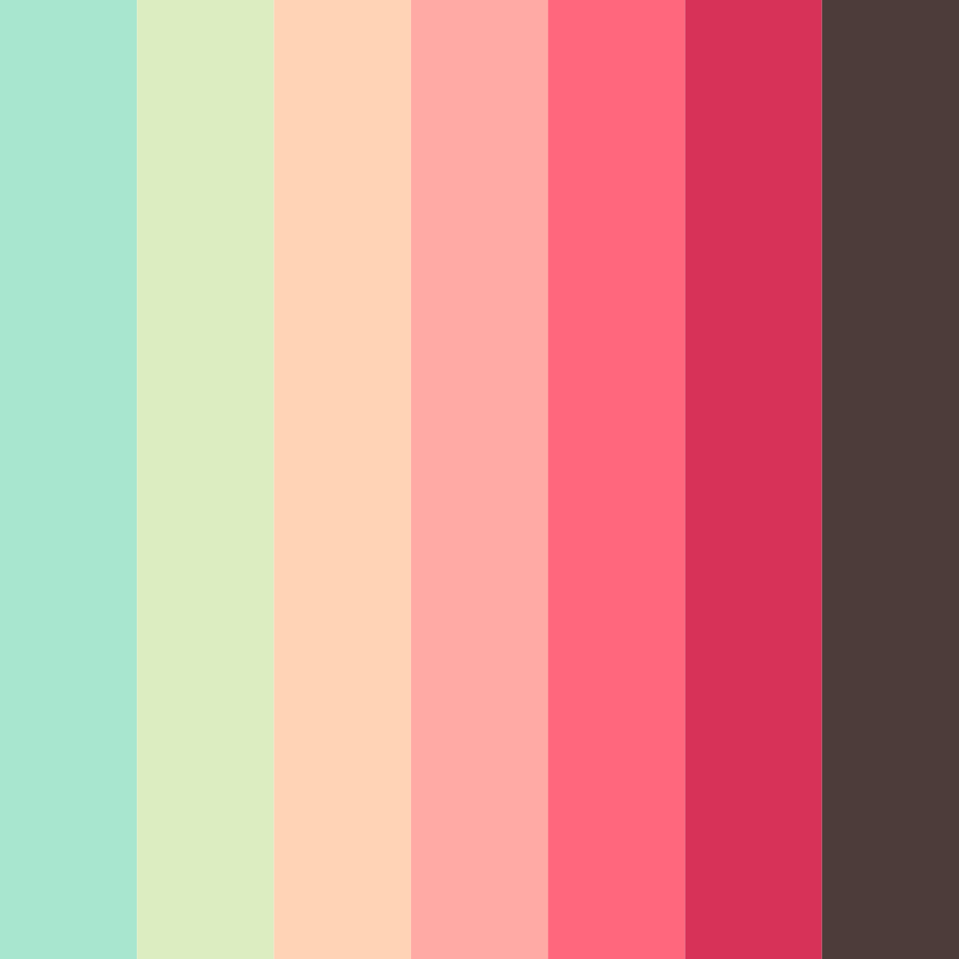 Download verdant dreams color palette PNG image (square)