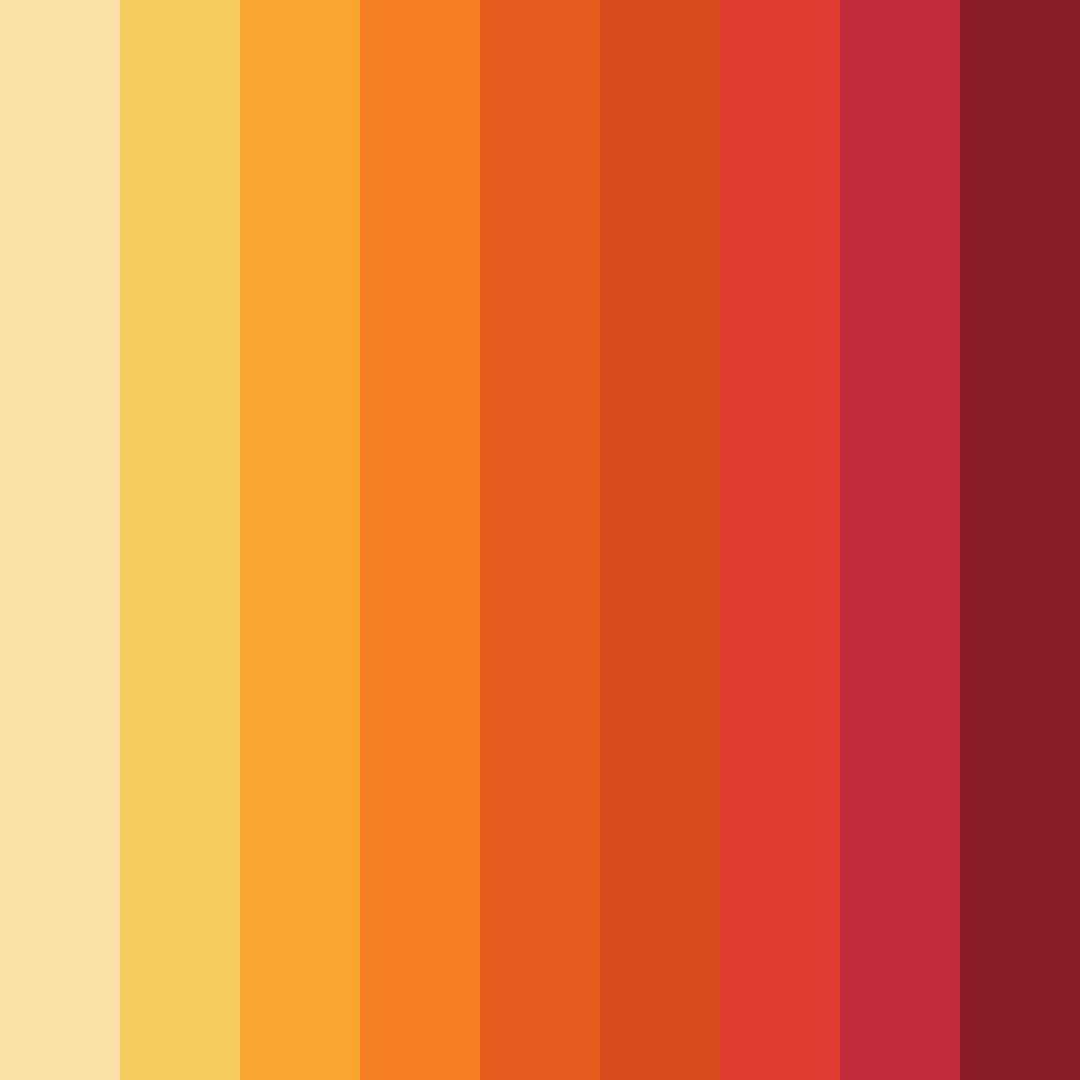 Download cinnamon sunset color palette PNG image (square)
