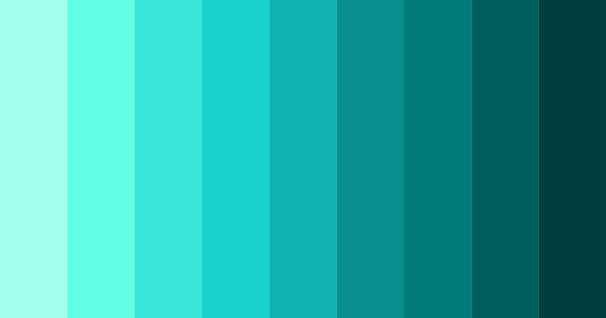 Download teal calm color palette PNG image (landscape)