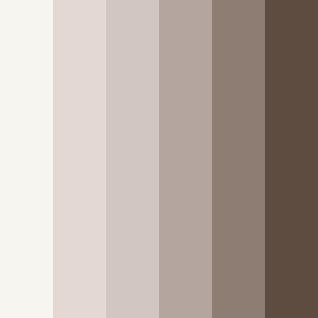 Download shades of coconut brown color palette PNG image (square)