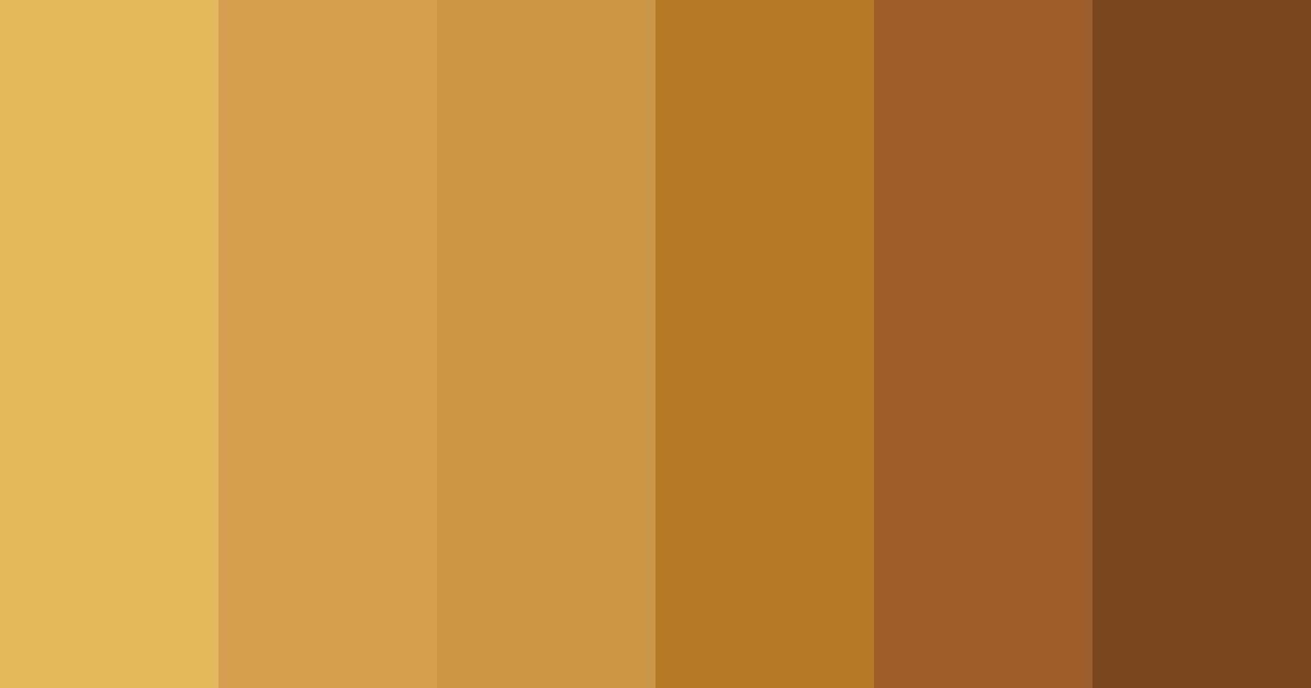 Download brown shades color palette PNG image (landscape)