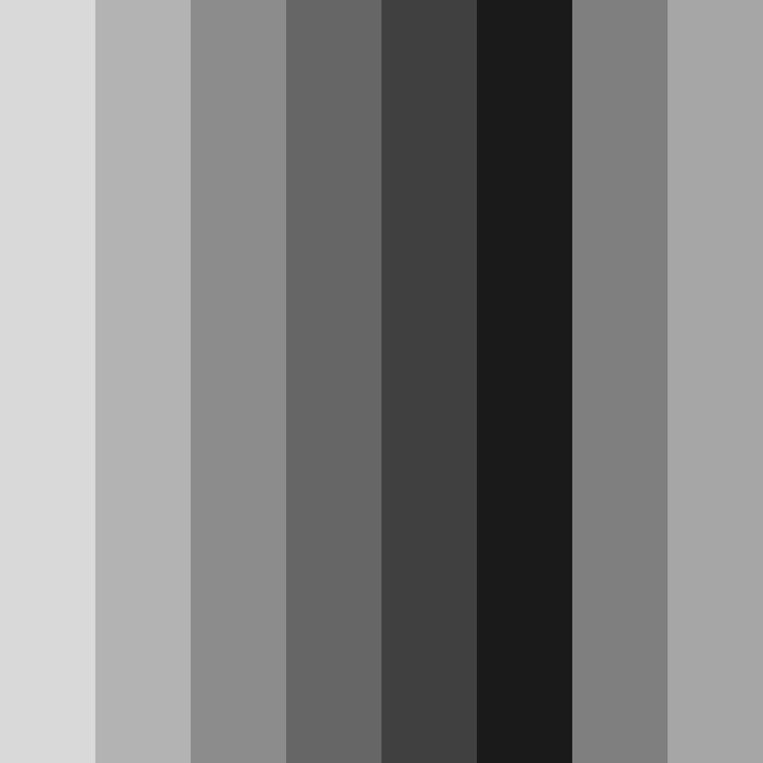 Download shades of gray color palette PNG image (square)