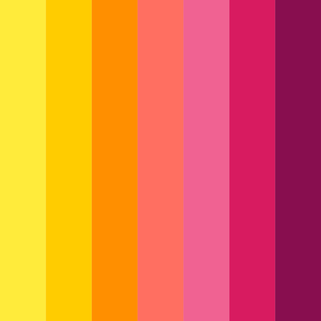 Download sunset bloom color palette PNG image (square)